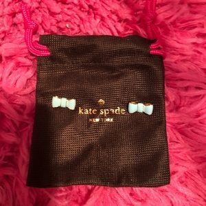 Light Blue Kate Spade Bow Stud Earrings